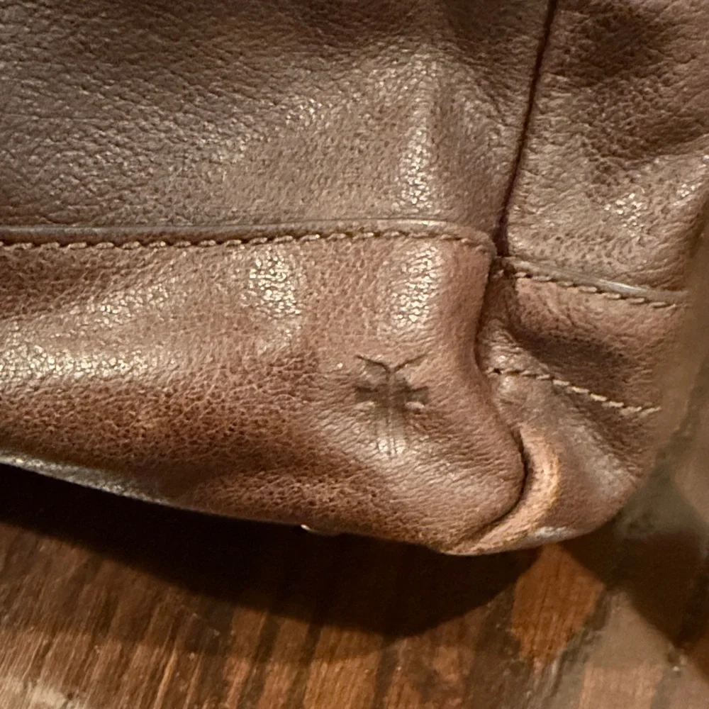 Frye Brown Leather Men's Bag Brief Case Removable Strap